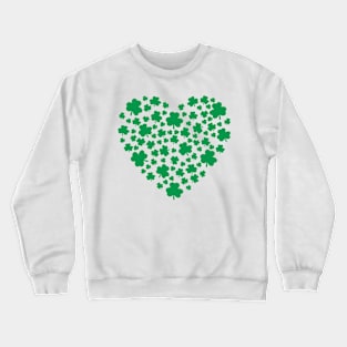 Clover Leaf Shamrock Heart 2 Crewneck Sweatshirt